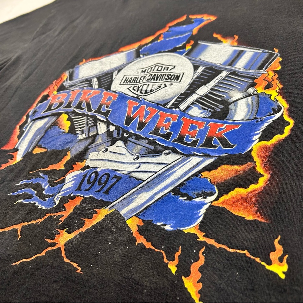 Vintage Harley-Davidson Tee 1997 Daytona Bike Week Single Stitch Black Size XXL